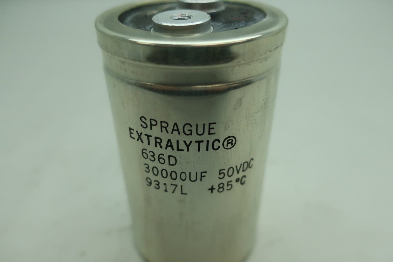 Sprague 636D Extralytic Capacitor 30000uf 50v-dc