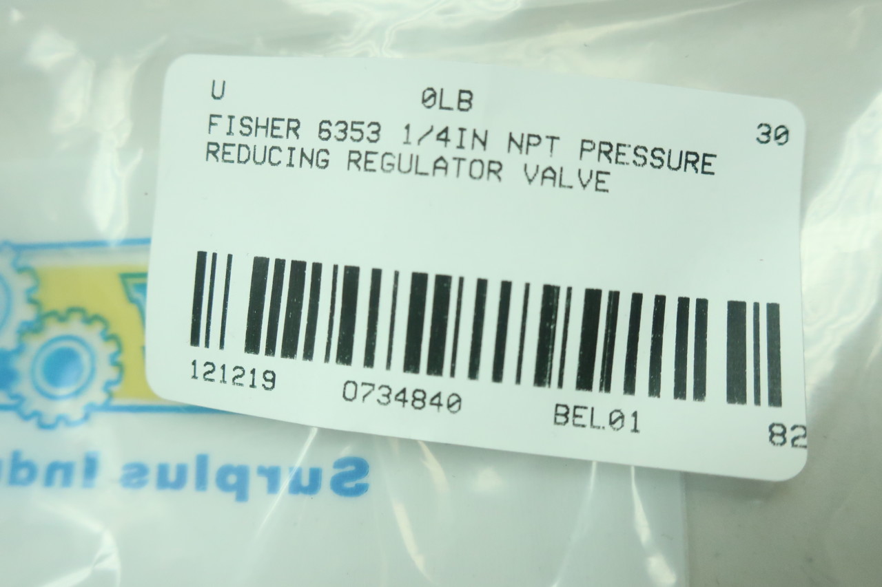 ΨΨRipple Fisher Fisher 6353 Pressure Reducing Regulator 1/4in Npt