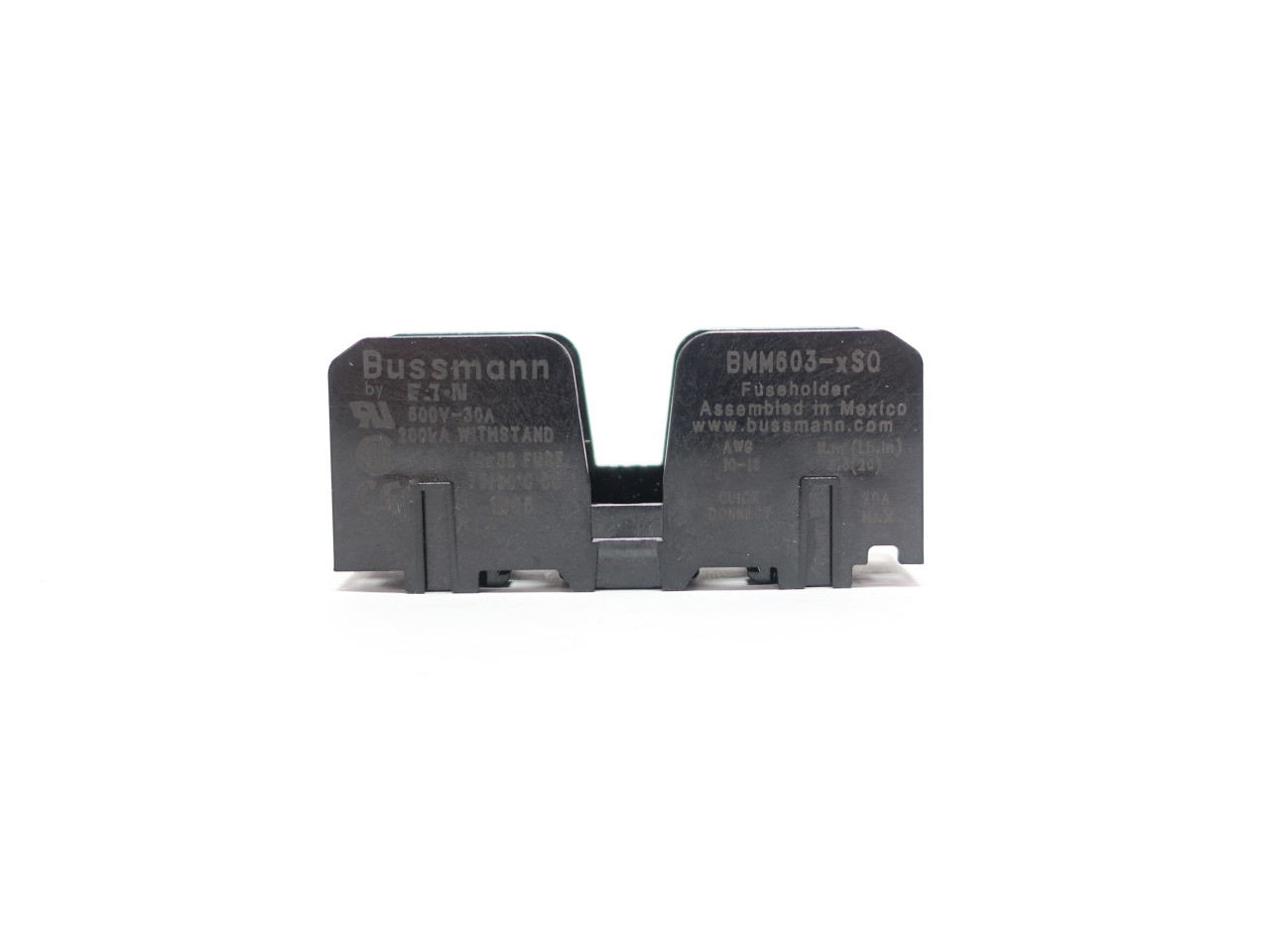 1PCS BMM603-3SQ BMM603-XSQ 30A 600V Fuse Holder 3 Pole 10*38mm Cooper Bussmann 