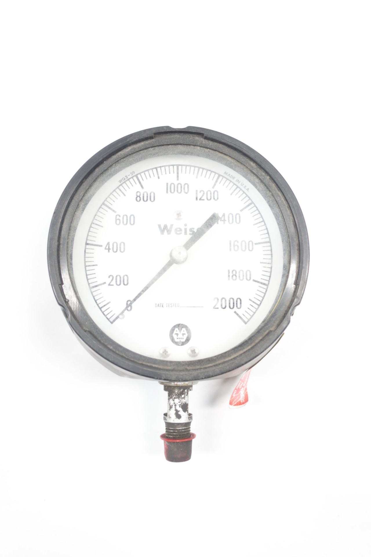 Details about   WEISS 4 1/2" GUAGE 0-100 PSI PN:WG2-8 