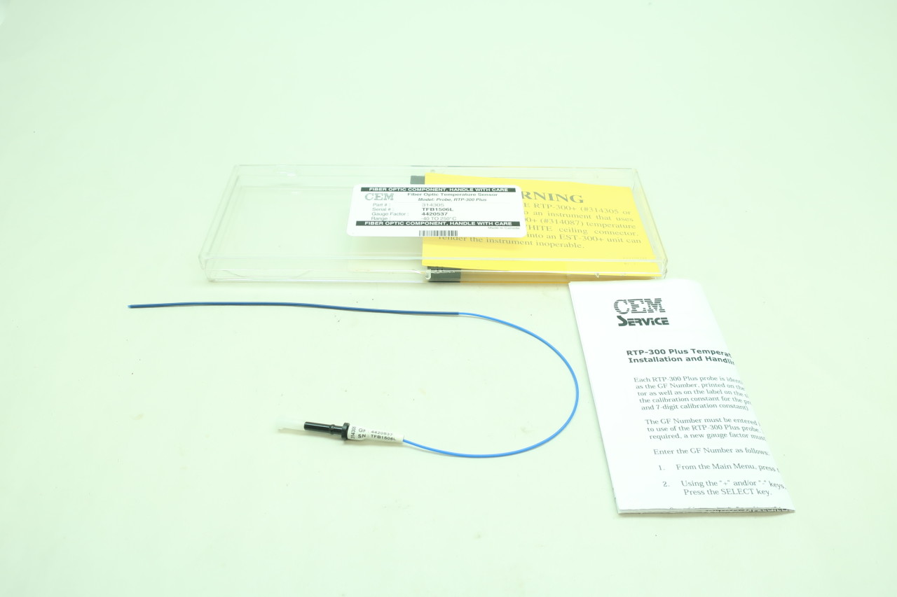 Cem 314305 Rtp 300 Plus Fiber Optic Temperature Probe 40 250c