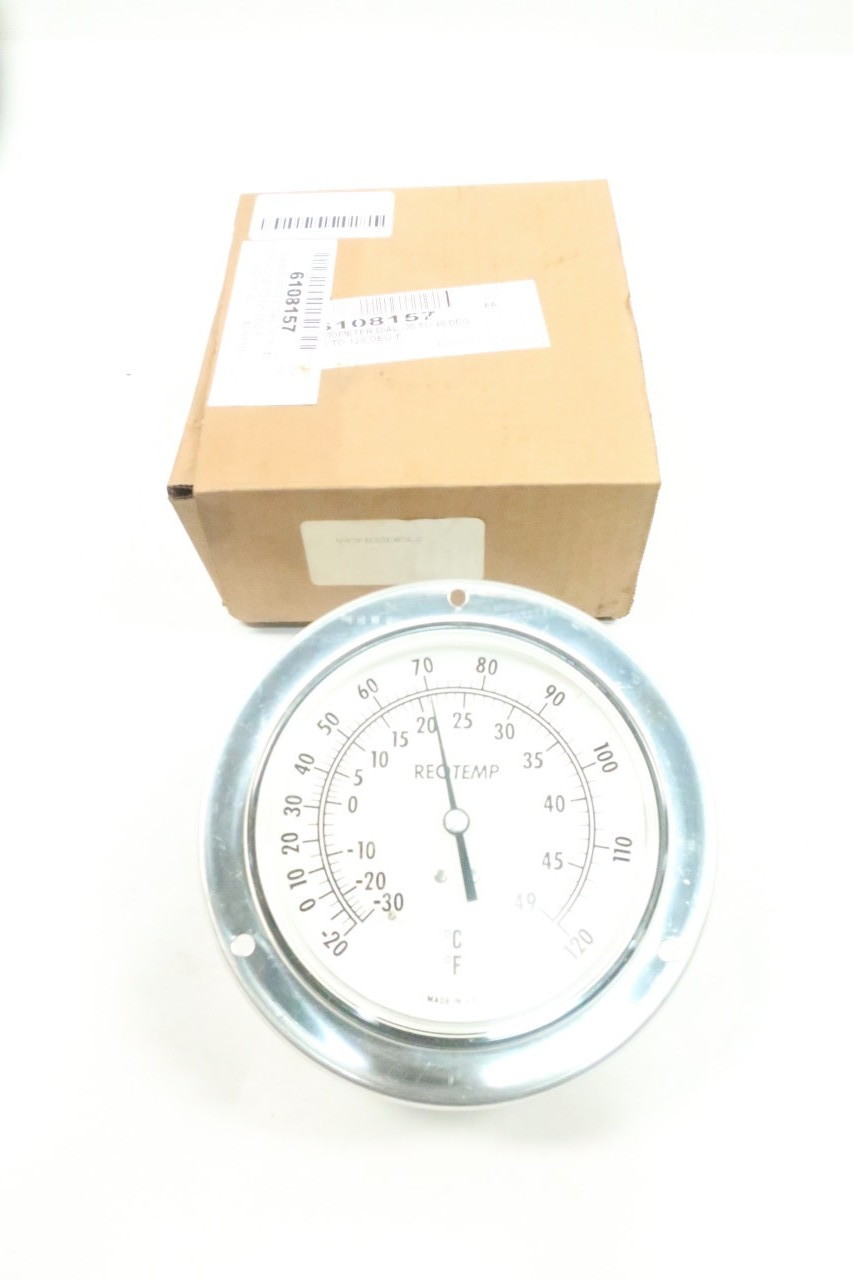 Trerice BX91403-1/2 Adjustable Industrial 30/240F Thermometer 10" case 3.5 stem 