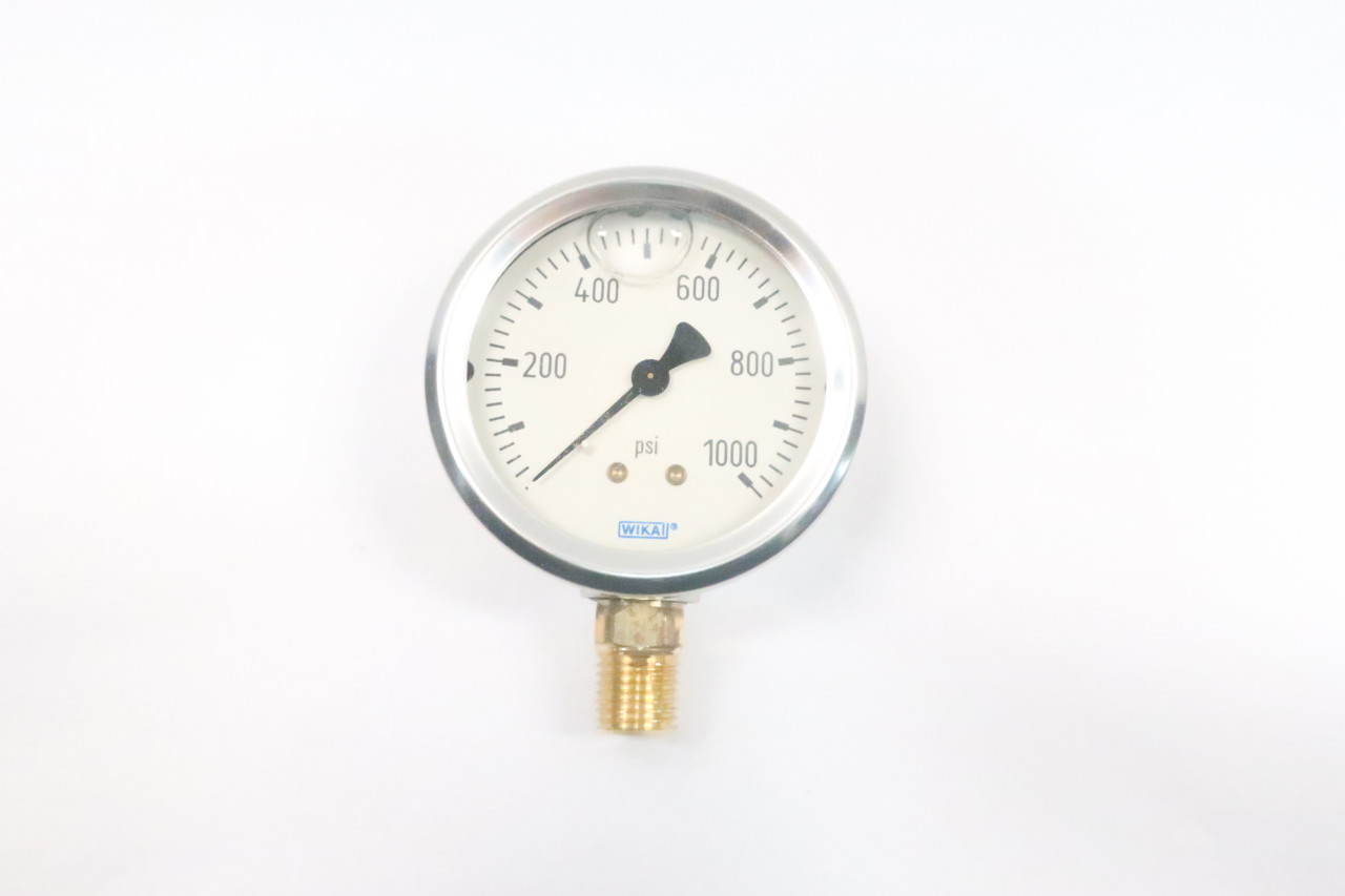 ONE NEW Wika Pressure Gauge 2.5 inch diameter 1000 PSI 1/4” NPT 8991197 