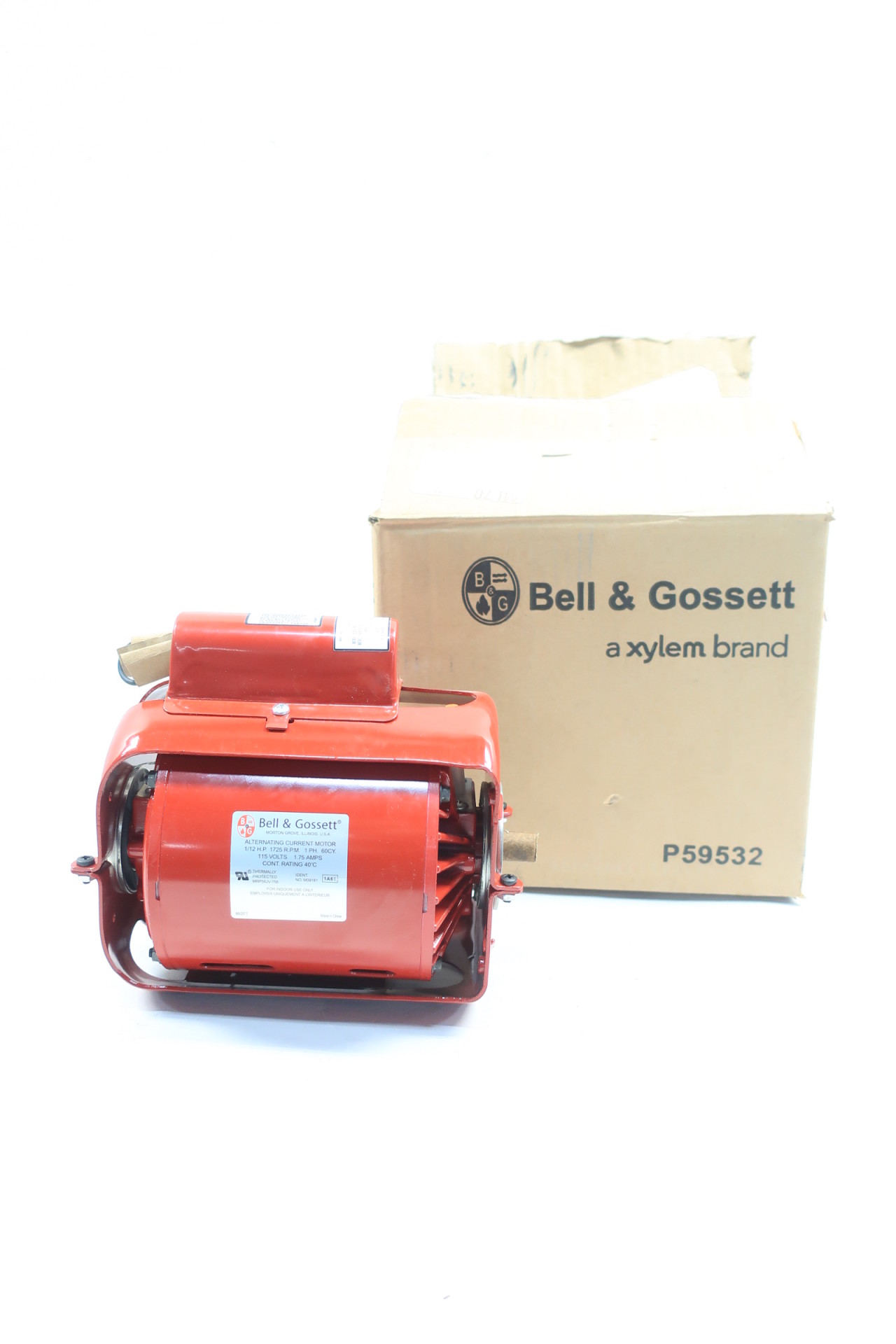 Bell & Gossett M09181 Power Pack Motor 1/12hp 1725rpm 115v-ac