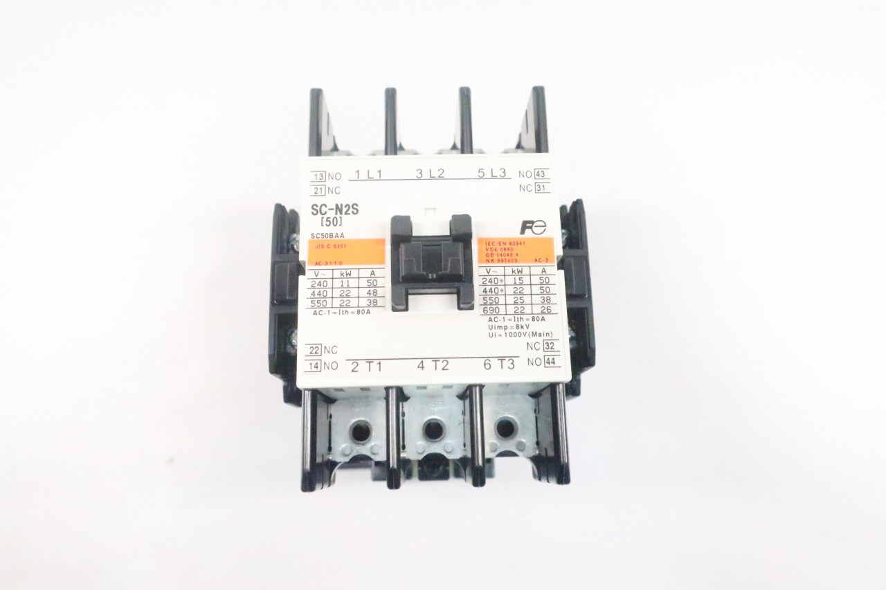 Details about   Fuji SC-N2S Magnetic Contactor 80A 600VAC 24VDC Coil 