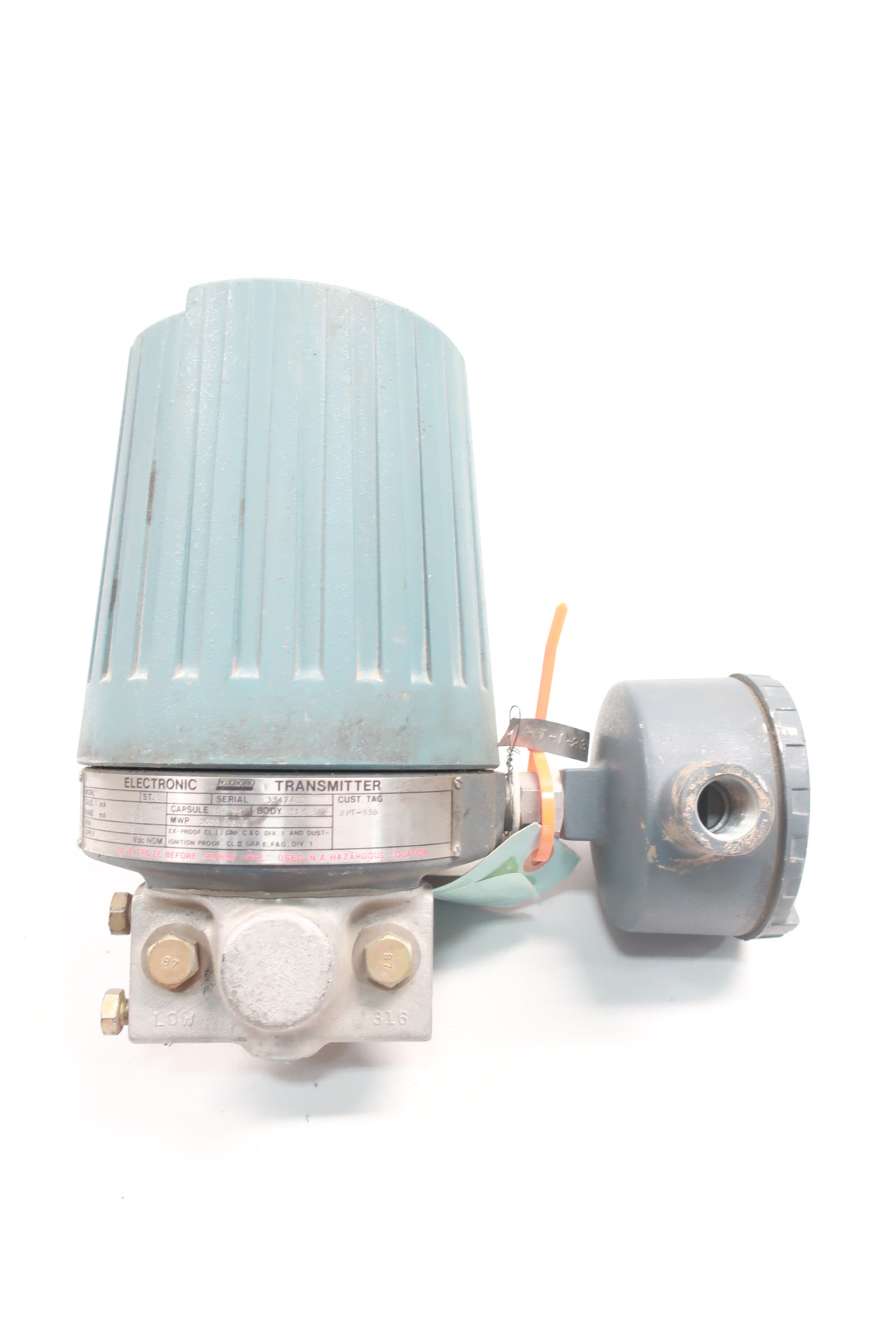 FOXBORO 843DP-H2I1NS-M Pressure Transmitter 0-87IN-H2O 12.5-36V-DC D595695