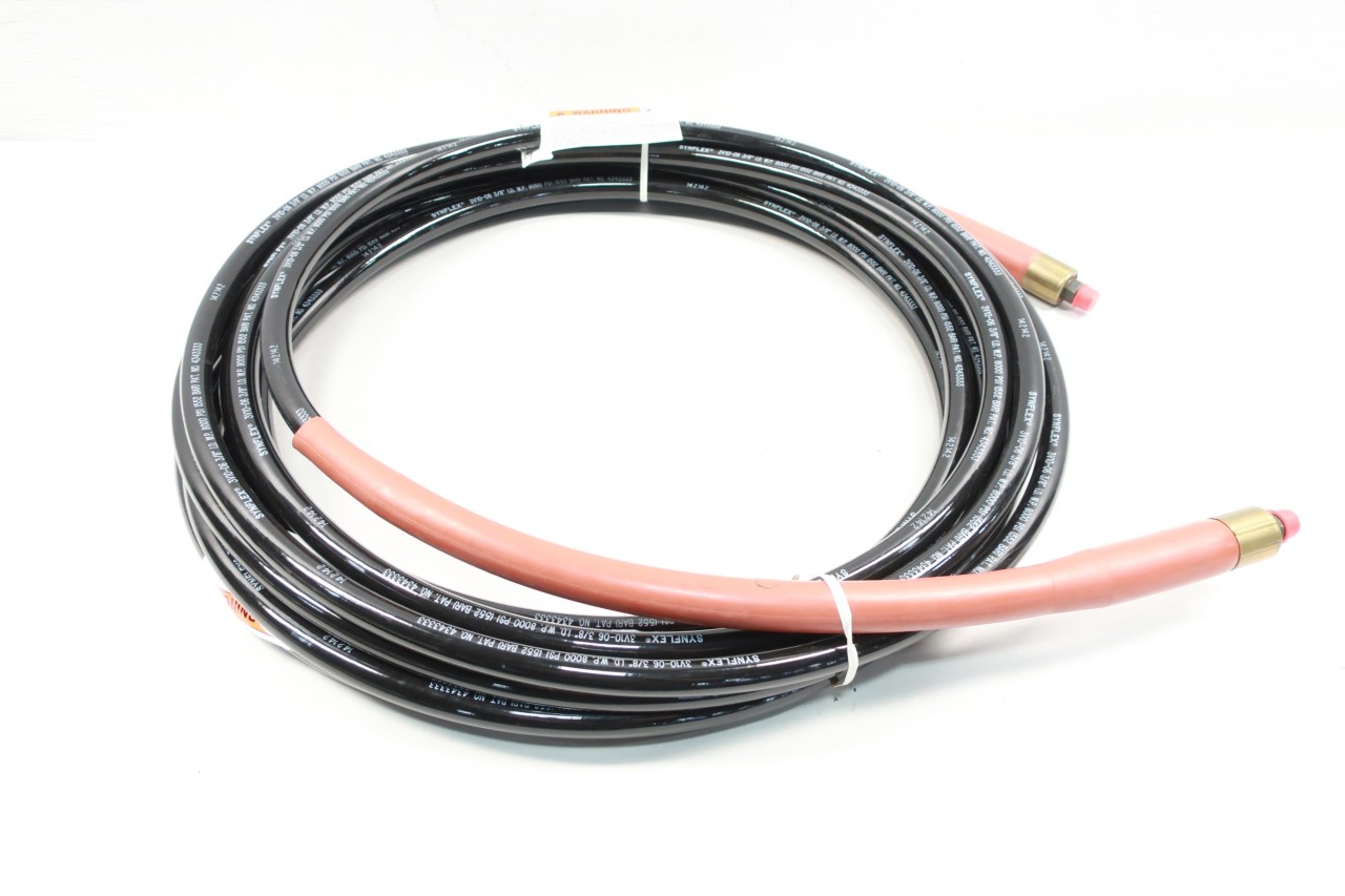 Parker 3V10-06 Synflex 3/8in Npt 25ft 8000psi Hydraulic Hose 