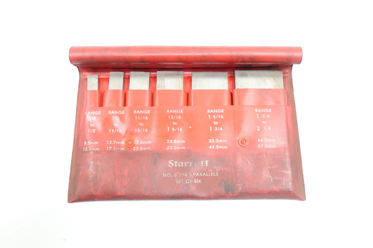 Starrett Precision Adjustable Parallel Number of Pairs 1 Measuring Range for sale online 