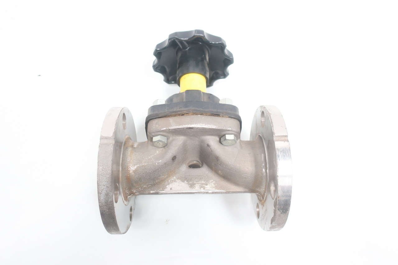 Saunders A65 Manual Iron Flanged Diaphragm Valve 2-1/2in 